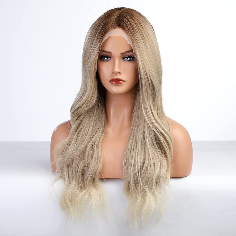 Ombre Ash Blonde Lace Closure Wigs